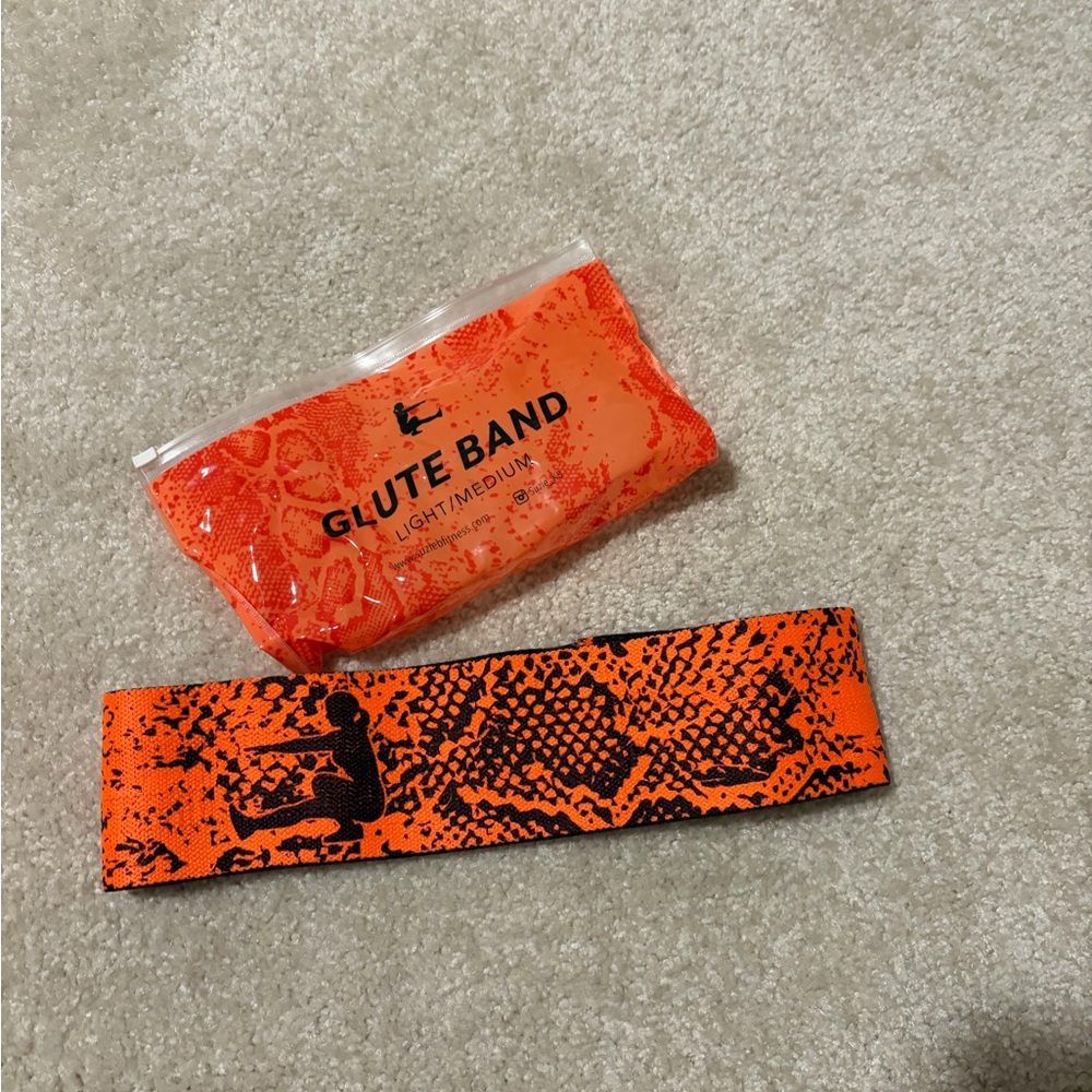 Orange and Black Glute Band